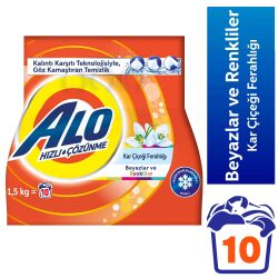 Alo 1,5 Kg Kar Çiçeği Ferahlğı Beyazlar Ve Renkliler Hızlı Çözülme Toz Deterjan - 3