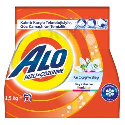 Alo 1,5 Kg Kar Çiçeği Ferahlğı Beyazlar Ve Renkliler Hızlı Çözülme Toz Deterjan - 4