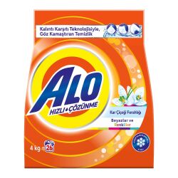 Alo 4 Kg Kar Çiçeği Ferahlğı Beyazlar Ve Renkliler Hızlı Çözülme  Toz Deterjan - 2