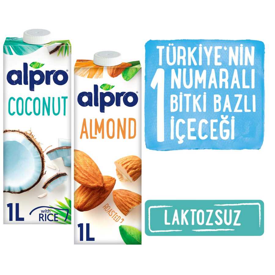  Alpro 2’li Mix Set –badem Sütü & Hindistan Cevizi Sütü 2x1lt