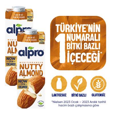 Alpro Badem Sütü 2X1 Lt Avantajlı Paket - 1