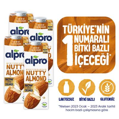 Alpro Badem Sütü 4X1 Lt Mega Avantajlı Paket - 1