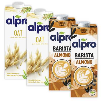 Alpro Barista Badem & Yulaf Sütü 4'Lü Mix - 4