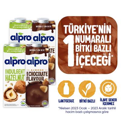 Alpro Bitter Çikolata Badem & Fındık Sütü 4'Lü Mix - 1