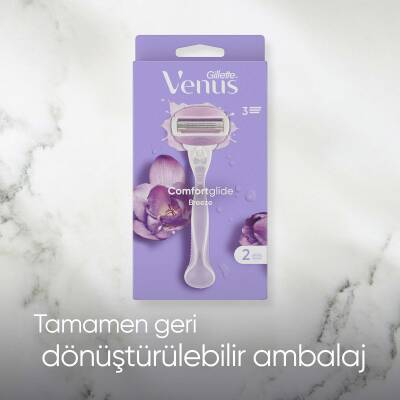 Gillette Venus Comfort Glide Breeze Tıraş Makinesi 2 Adet Yedek Başlık - 8