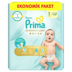 Prima Bebek Bezi Premium Care 1 Numara 70 Adet Yenidoğan Ekonomik Paket - Prima