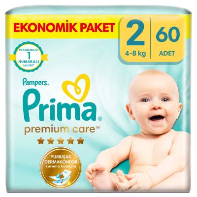 Prima Bebek Bezi Premium Care 2 Numara 60 Adet Ekonomik Paket - 3