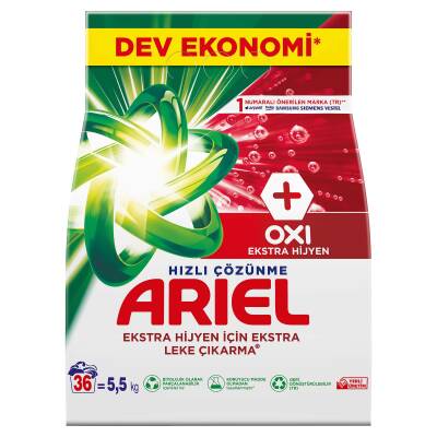 Ariel OXI 5,5 Kg Hızlı Çözünme Toz Çamaşır Deterjanı - 2