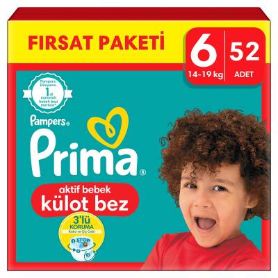 Prima Külot Bebek Bezi 6 Numara 52'Li 15+ Kg Fırsat Paketi - 2
