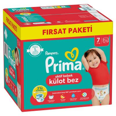 Pampers Prima Külot Bez 7 Beden 52'Li Fırsat Paketi - 3