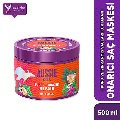 AUSSİE KURU VE YIPRANMIŞ SAÇLAR SAÇ MASKESİ 500ML - 1