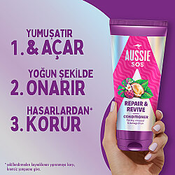 AUSSİE KURUYIPRANMIŞ VE HASAR GÖRMÜŞ SAÇ KREMİ 350ML - 4