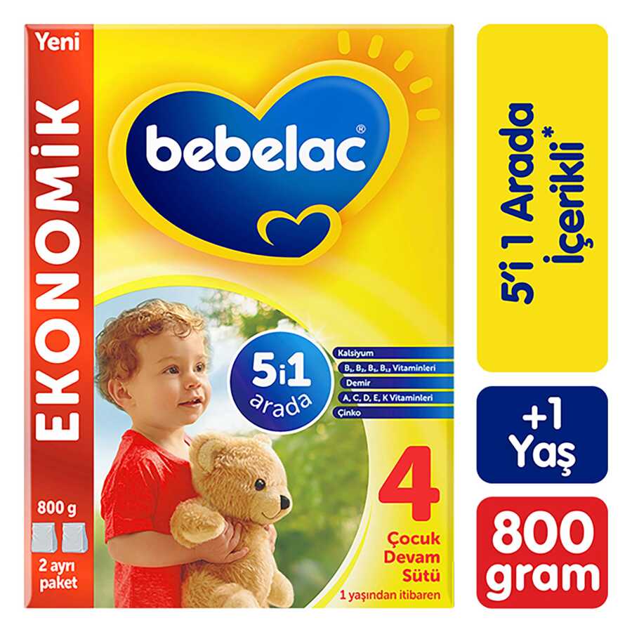 Bebelac 4 Çocuk Devam Sütü 800 G 1 Yaş+