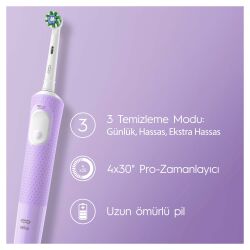 Oral-B Şarjlı/Elektrikli Diş Fırçası Vitality Pro Lila Koruma Ve Temizlik - 4