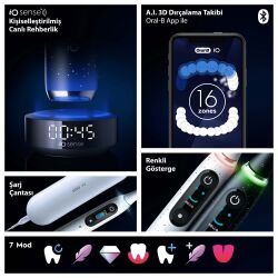 Oral-B İo10 Şarjlı Diş Fırçası Siyah İo Sense İle - 8