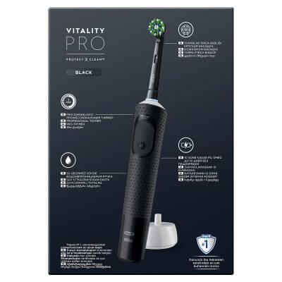 Oral-B Şarjlı/Elektrikli Diş Fırçası Vitality Pro 2'Li Siyah&Lila Avantaj Paketi - 11