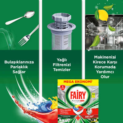 Fairy Platinum Plus Bulaşık Makinesi Deterjanı 102’li - 11