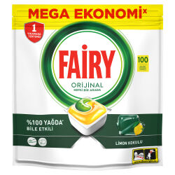 Fairy Hepsi Bir Arada Bulaşık Makinesi Deterjanı Kapsülü/Tableti 100 Yıkama Limon Kokulu - 4