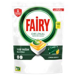 Fairy Hepsi Bir Arada Bulaşık Makinesi Deterjanı Kapsülü/Tableti 50 Yıkama Limon Kokulu - 4
