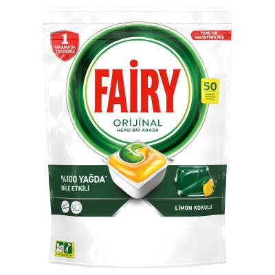 Fairy Hepsi Bir Arada Bulaşık Makinesi Deterjanı Kapsülü/Tableti 50 Yıkama Limon Kokulu - 4