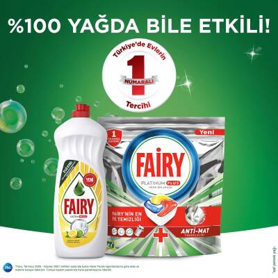 Fairy Hepsi Bir Arada Bulaşık Makinesi Deterjanı Kapsülü/Tableti 50 Yıkama Limon Kokulu - 18