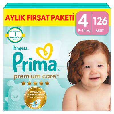 Prima Bebek Bezi Premium Care 4 Numara 126 Adet Aylık Fırsat Paketi - 2
