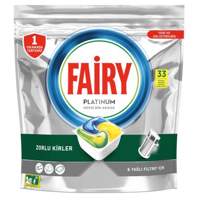Fairy Platinum Bulaşık Makinesi Deterjanı Kapsülü 33 Yıkama Limon Kokulu - 3