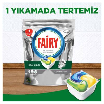 Fairy Platinum Bulaşık Makinesi Deterjanı Kapsülü 33 Yıkama Limon Kokulu - 5