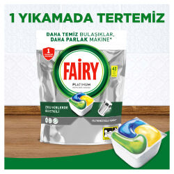 Fairy Platinum Bulaşık Makinesi Deterjanı Kapsülü/Tableti 43 Yıkama Limon Kokulu - 13