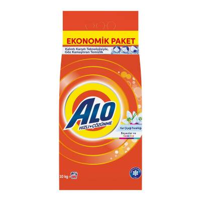 Alo 10 Kg Kar Çiçeği Ferahlğı Beyazlar Ve Renkliler Hızlı Çözülme Toz Deterjan - 3