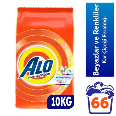 Alo 10 Kg Kar Çiçeği Ferahlğı Beyazlar Ve Renkliler Hızlı Çözülme Toz Deterjan - 2