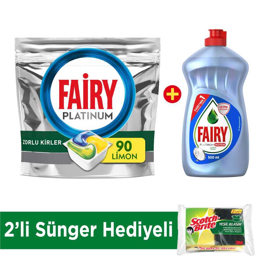 Fairy Plat90Yk Bmdkapslımkoku + Fairy Plat500Mlsbdlım+Süng