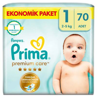 Prima Bebek Bezi Premium Care 1 Numara 70 Adet Yenidoğan Ekonomik Paket - 3