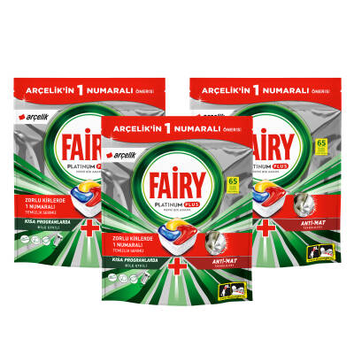 Fairy Platinum Plus Bulaşık Makinesi Kapsülü 65 Yıkama Limon Kokulu x3 - 2