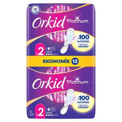 Orkid Platinum Hijyenik Ped Uzun Ekonomik Paket 12 Ped - 3