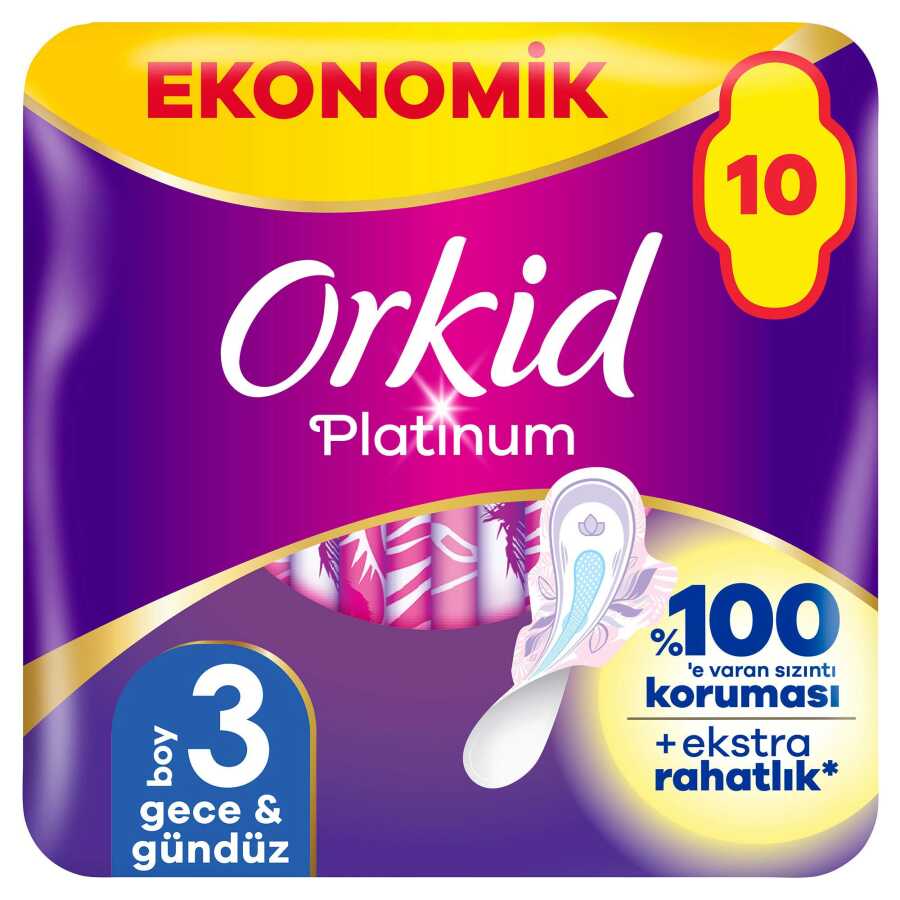  Orkid Platinum Hijyenik Ped Gece Ekonomik Paket 10 Ped