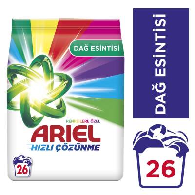 Ariel Dağ Esintisi Renklilere Özel 4 Kg Aquapudra Toz Çamaşır Deterjanı - 1