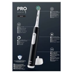 Oral-B Pro Series 1 Siyah Elektrikli Diş Fırçası, 1 Diş Fırçası Başlığı, 1 Seyahat Çantası, Braun Tasarımı - 13