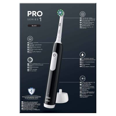 Oral-B Pro Series 1 Siyah Elektrikli Diş Fırçası, 1 Diş Fırçası Başlığı, 1 Seyahat Çantası, Braun Tasarımı - 13