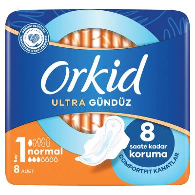 Orkid Ultra Extra Hijyenik Ped Normal Tekli Paket 8 Ped - 6