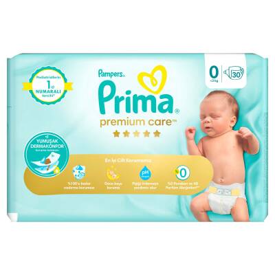 Prima Bebek Bezi Premium Care 0 Numara 30 Adet - 4