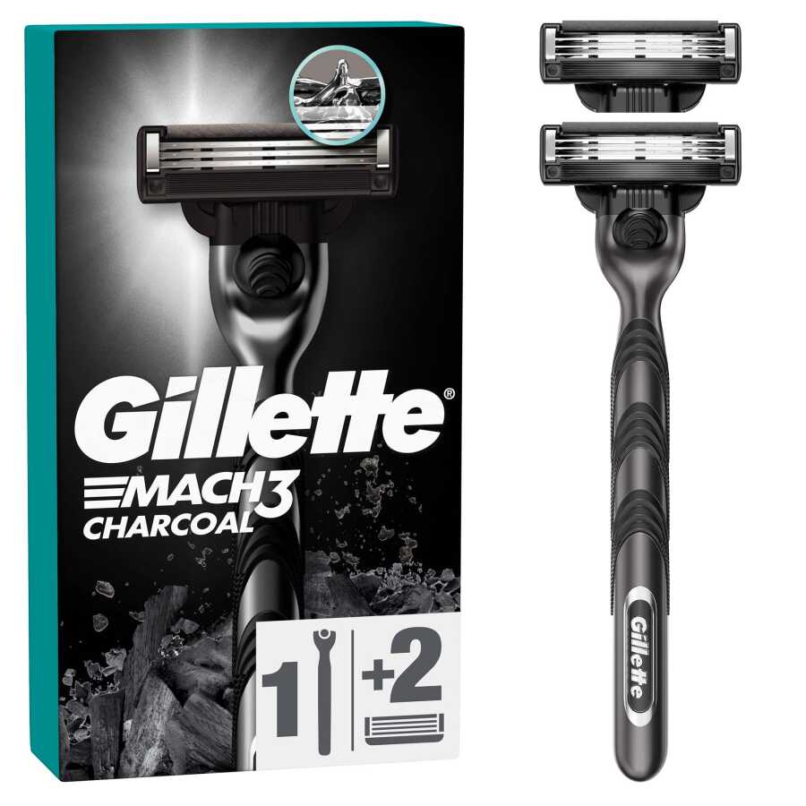  Gillette Mach3 Charcoal Razor 2up