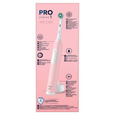 Oral-B Pro Series 1 Pembe Elektrikli Diş Fırçası, 1 Diş Fırçası Başlığı, Braun Tasarımı - 7
