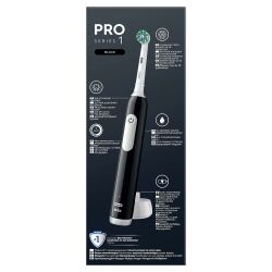 Oral-B Pro Serisi 1 Siyah Elektrikli Diş Fırçası, 1 Diş Fırçası Başlığı, Braun Tasarımı - 7