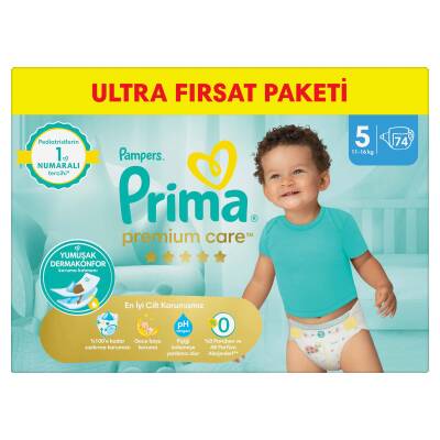 Prima Bebek Bezi Premium Care 5 Numara 74 Adet Ultra Fırsat Paketi - 4