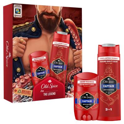 Old Spice Captain Deo Stick 50Ml Duş Jeli 250Ml Giftpack - 1