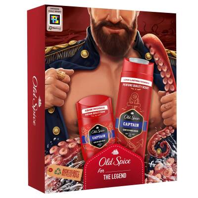 Old Spice Captain Deo Stick 50Ml Duş Jeli 250Ml Giftpack - 5
