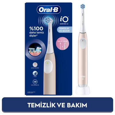 Oral-B iO 2 Sakin Pembe Şarjlı Diş Fırçası+1 Diş Fırçası Başlığı - 1