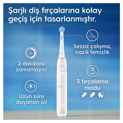 Oral-B iO 2 Sakin Pembe Şarjlı Diş Fırçası+1 Diş Fırçası Başlığı - 5