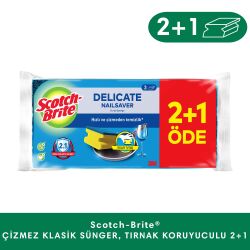 Scotch-Brite Çizmez Klasik Sünger,Tırnak Koruyuculu 2+1 - Scotch-Brite 
